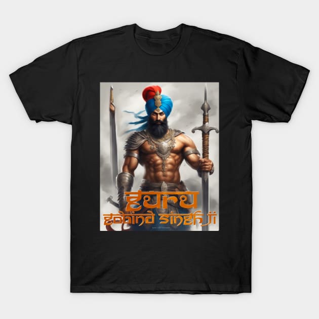 Guru Gobind Singh Ji T-Shirt by SAN ART STUDIO 